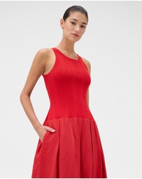Oroton - Knit Bodice Midi Dress