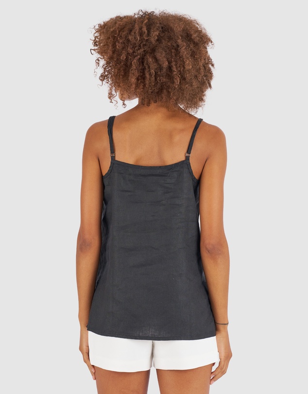 CAMIXA - CAMI-V linen Camisole Top
