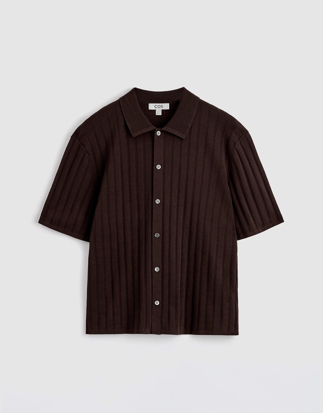 COS - Ribbed-Knit Cotton Shirt
