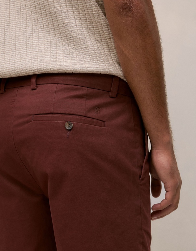 Trenery - Cotton Twill Chino Short in Espresso