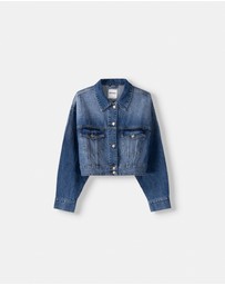 Bershka - Cropped Denim Jacket