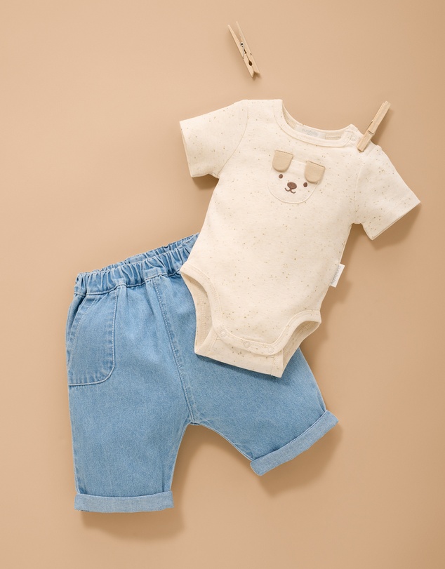 Purebaby - Appliqued Bodysuit-Kids-Babies