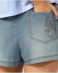 Lorna Jane - Off Duty Washed Denim Shorts