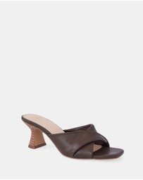 Wittner - Marlee Leather Flared Heel Mules