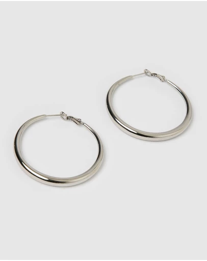Arms Of Eve - Riley Silver Hoop Earrings - Large