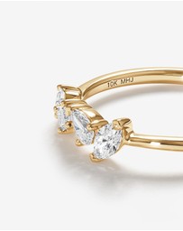 Michael Hill - 0.40 Carat TW Fancy Cut Laboratory-Grown Diamond Four Stone Ring in 10kt Yellow Gold