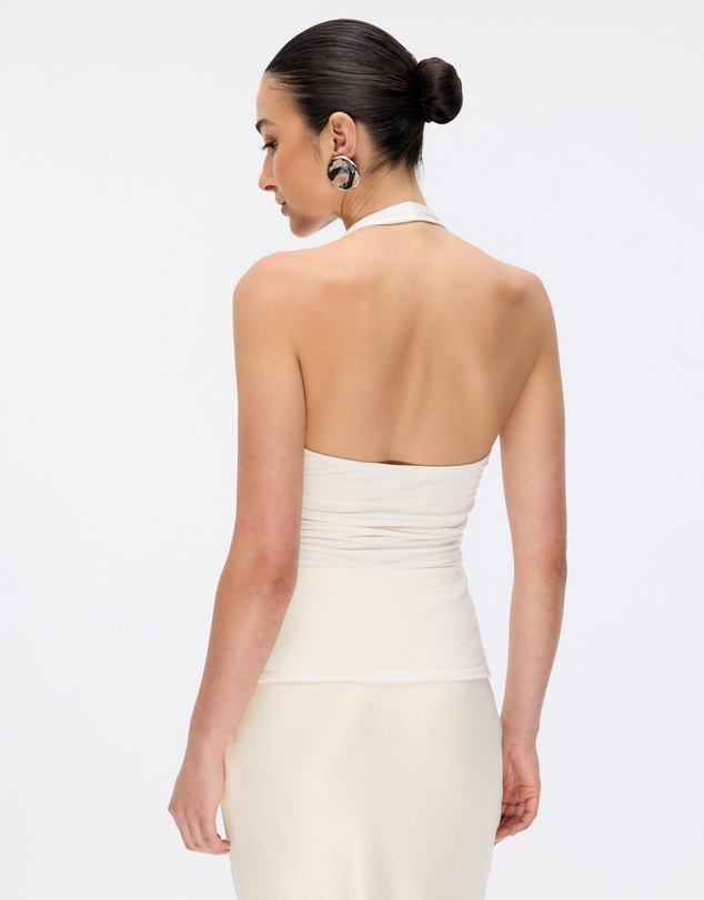 Minima Esenciales - Hazel Halter Neck Jersey Top
