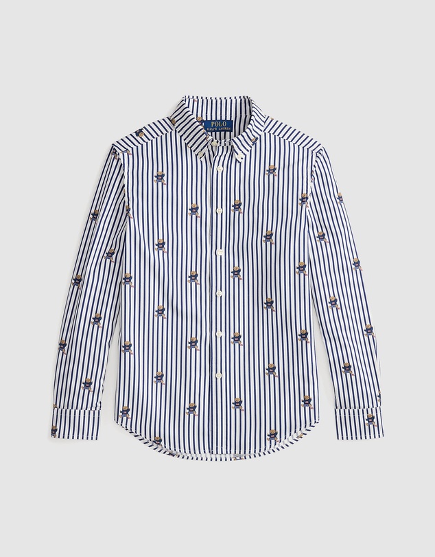 Polo Ralph Lauren - Polo Bear Striped Cotton Poplin Shirt - ICONIC EXCLUSIVE - Teens