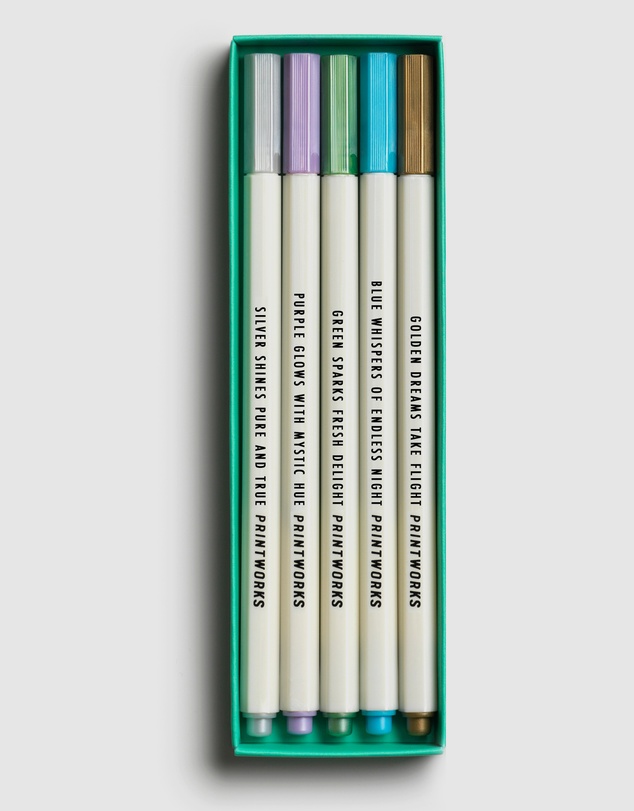Printworks - Printworks Metallic Art Markers-5pack