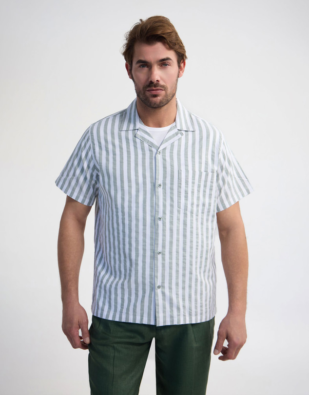 Oxford - Griffin Striped Short Sleeve Shirt