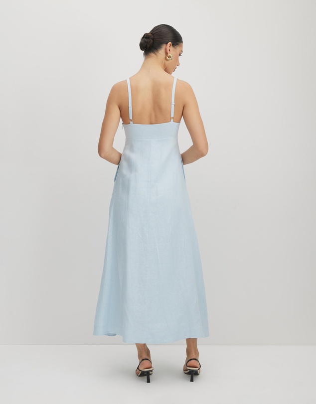 AERE - Bettina Linen Midi Dress