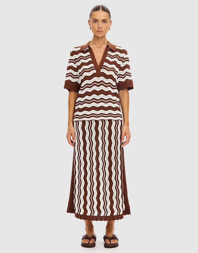 KIVARI - Sarah Knit Polo Top