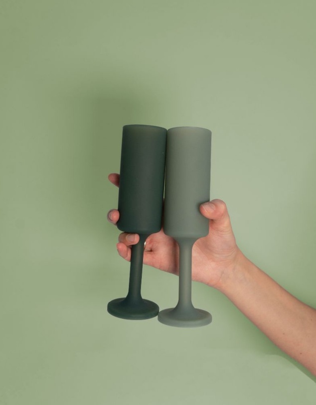 porter green - seff | silicone unbreakable champagne flutes