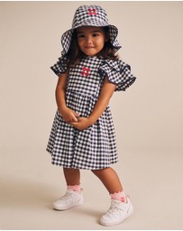 Huxbaby - Frilly Playsuit Cherry Pie Checks - Babies
