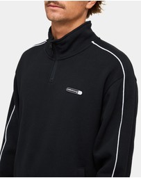 Billabong - Mens Spec Panelled 1/4 Zip Mock Neck Fleece Top
