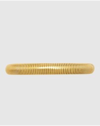 Nialaya Jewellery - 8mm Gold Stretch Bangle