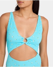 RVCA - Womens Rose Bud One Piece Swimsuit