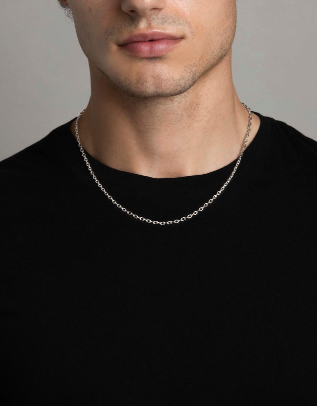 Nialaya Jewellery - Men's Stainless Steel Cable Chain
