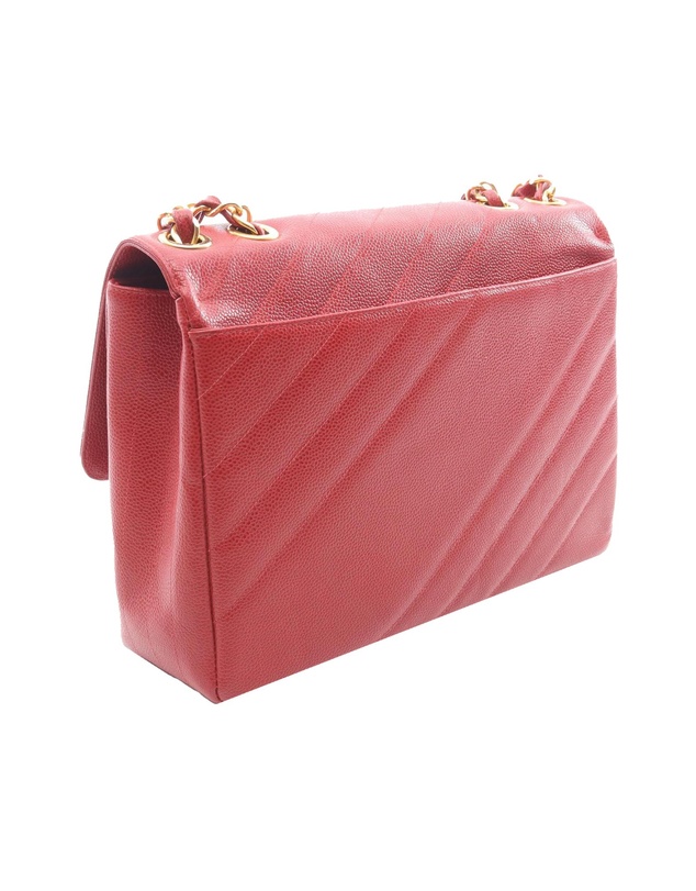 Pre-Loved by Azura Reborn - Pre-Loved Jumbo Diagonal Quilt Flap Bag