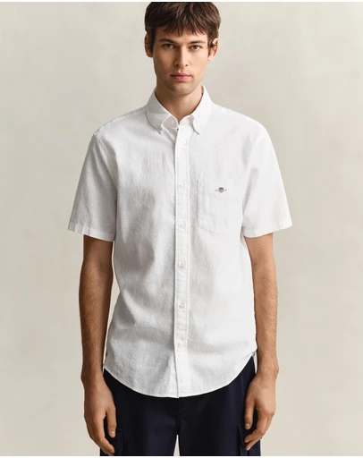 Gant - Cotton Linen Short Sleeve Shirt