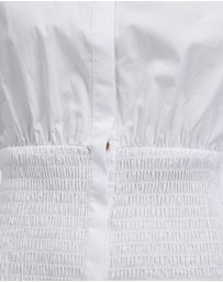 Third Form - Blur Out Shirred Shirt Dress