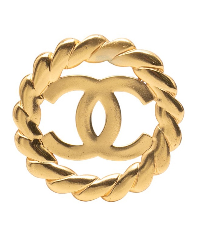 Pre-Loved by Azura Reborn - Pre-Loved CC Gold Plated Round Brooch