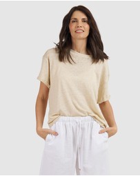 CAMIXA - Francy Linen Jersey T-Shirt Top
