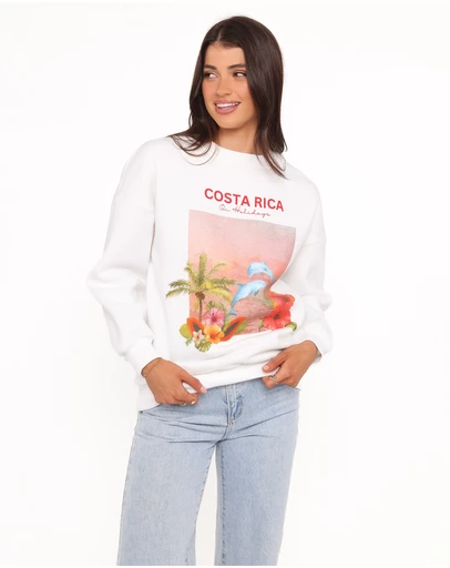 Petal & Pup - Ravello Costa Rica Sweatshirt - White