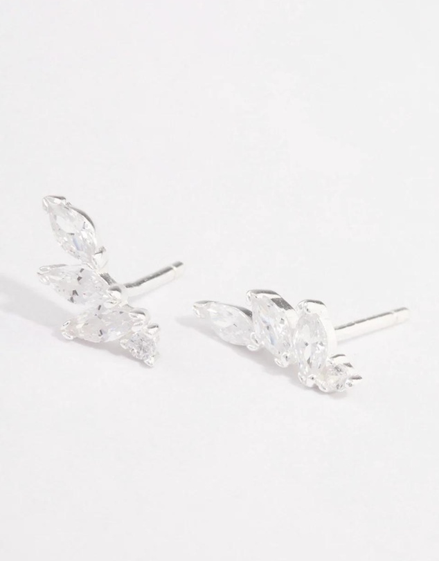 Lovisa - Sterling Silver Cubic Zirconia Climber Earrings