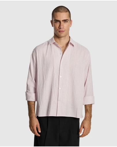 yd. - Milano Textured Check Shirt