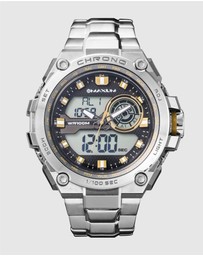 Maxum - Bulk Stainless Steel Analogue and Digital Watch