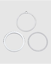 Elli Jewelry - Ring Set Crystal 925 Sterling Silver