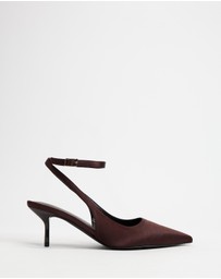 Atmos&Here - Kaia Satin Sling Back Heels