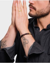 THOMAS SABO - Obsidian and Red Tiger's Eye Bead Bracelet