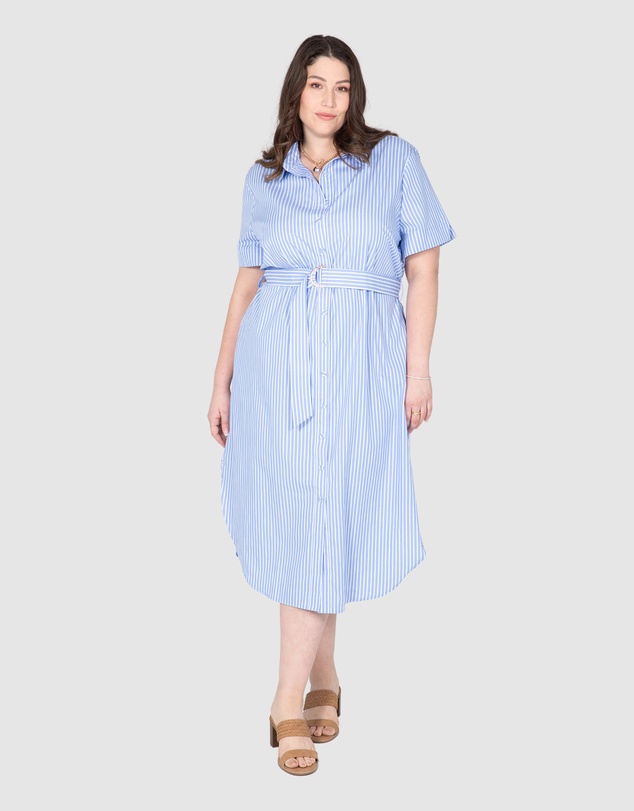 Love Your Wardrobe - Tamsin Stripe Shirt Dress