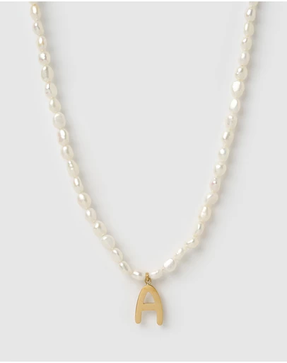 Arms Of Eve - Statement Letter Pearl Necklace