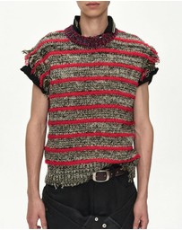 Andersson Bell - Fringe Stripe Wool Crew-Neck Vest