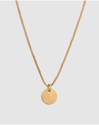 Elli Jewelry - Necklace with Platelet Pendant 925 Sterling Silver Gold-plated