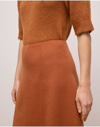Trenery - Double Faced Wool Skirt in Sierra