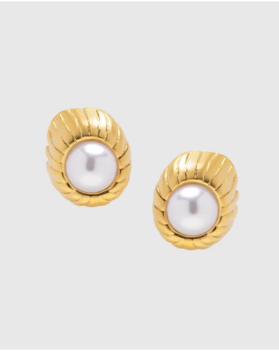 Nialaya Jewellery - Women's Vintage Pearl Earrings