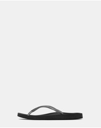 Vionic - Noosa Solid Toe Post Sandal - Black/Pewter