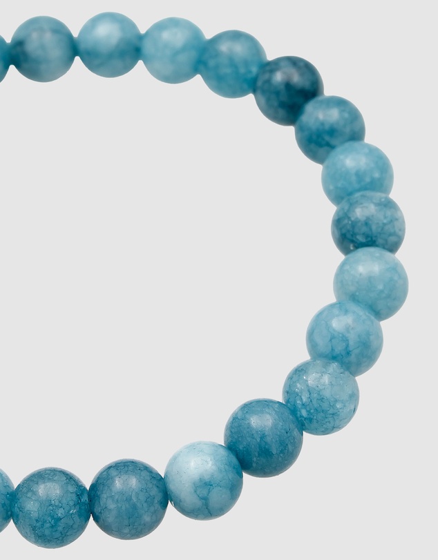 Kuzzoi - ICONIC EXCLUSIVE - Agate Bead Bracelet with 925 Silver Elements