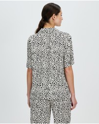 Brixton - Bunker Cheetah Boyfriend Woven Camp Shirt