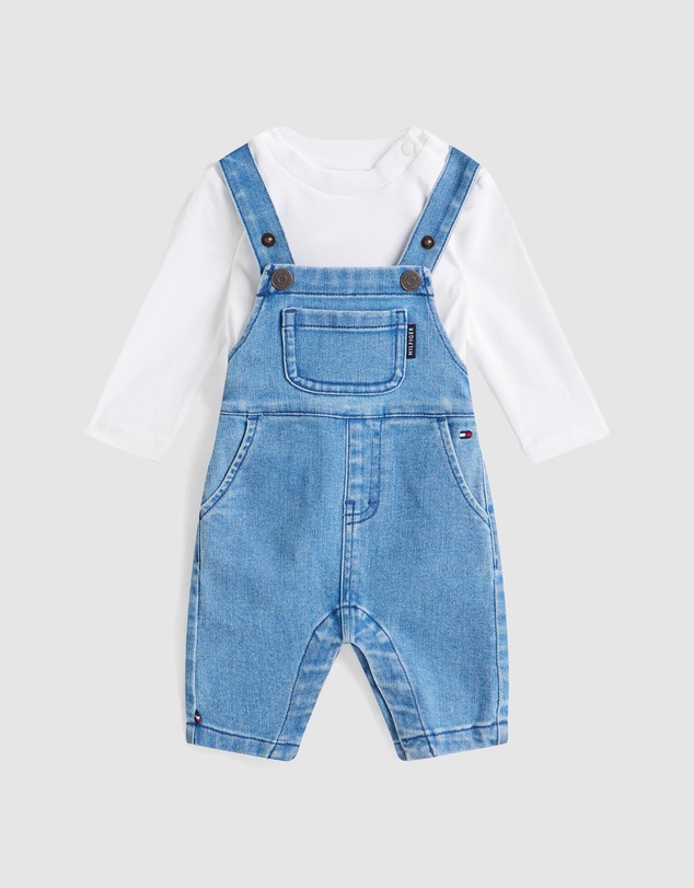 Tommy Hilfiger - Denim Dungarees And T-Shirt Set - Baby