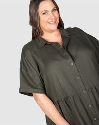 Love Your Wardrobe - Liv Button Front Linen Dress