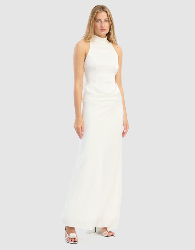 ROTATE - Satin Maxi Train Dress