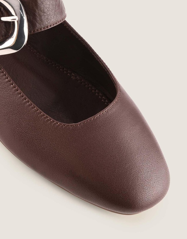 Shelly Shen - Levon Ballet Flats Brown Leather
