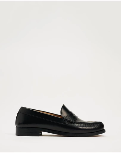 Alohas - Rivet Leather Loafers - Women's