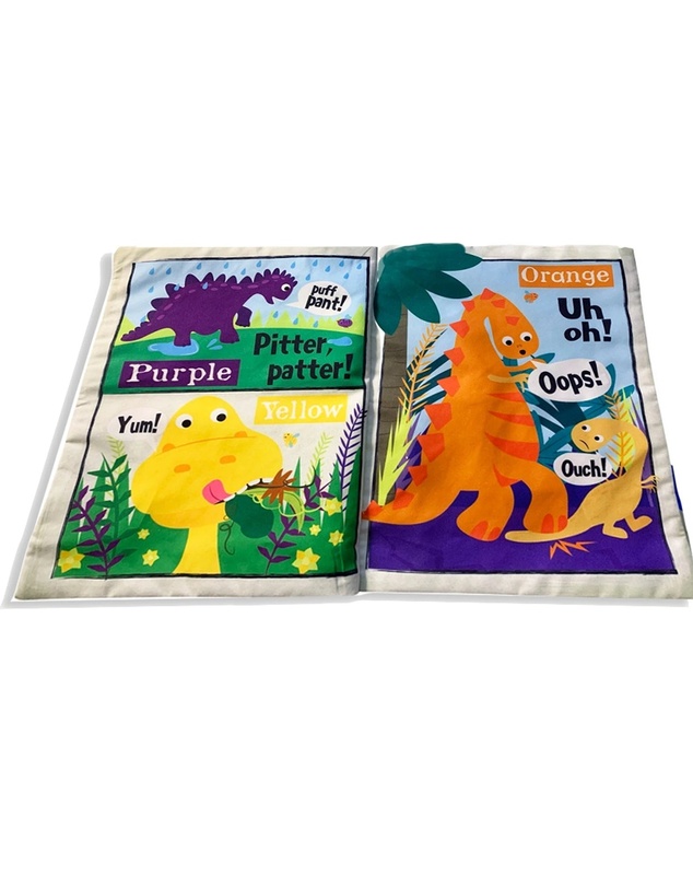 Jo and Nics Crinkly Cloth Books - Rainbow Dinosaurs