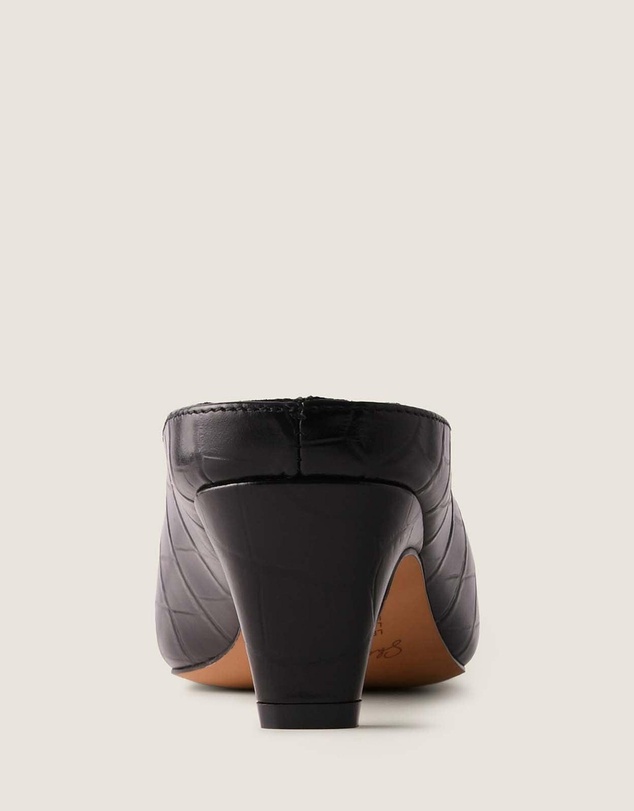 Shelly Shen - Cosmo Low Heels Black Croc